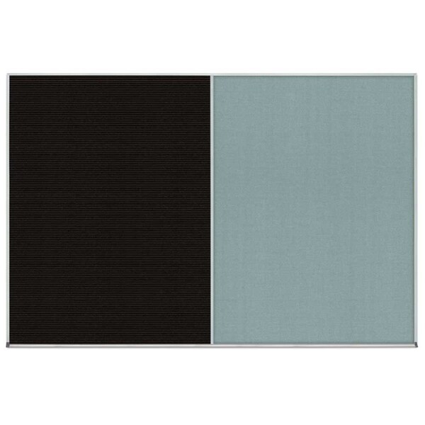 Enclosed Corkboard, 1 Door, 18"x24", 4" Fra, UV3407-SATIN-BUFF